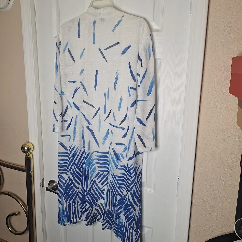 TravelSmith Navy and White Knit Sweater Size XL - Picture 5 of 6